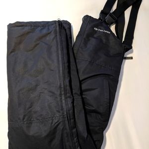 PURE Polaris Insulated Unisex S Snowmobile Black Bibbed Overalls